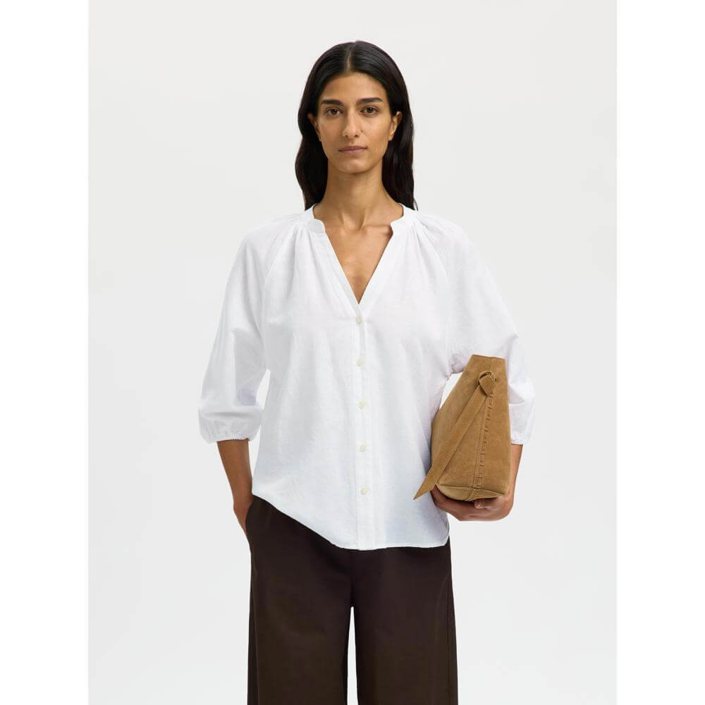 Selected Cleo Alberta Linen Blend Shirt